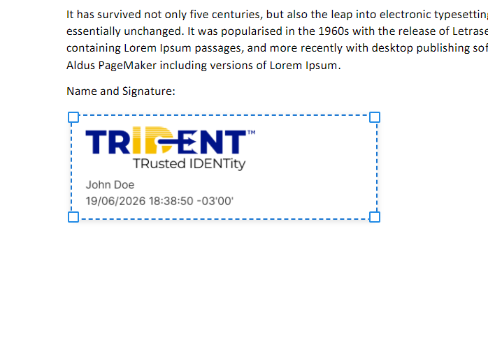 TRIDENT Qualified Signatures